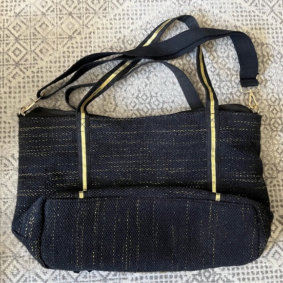 America & Beyond Luxe Love Tote- Hand Beaded Large Black Tote - Picture 12 of 12